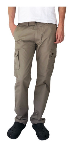 Imagen 3 de 3 de Pantalon Cargo Bolsillos Gabardina - Blue Air Jeans