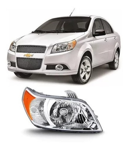 Optica Chevrolet Aveo G3, 2012/- Fondo Cromado Depo