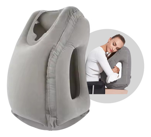 Almohada de viaje inflable para aviones, ligera, inflable para dormir en el cuello