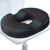 Comprar Banna Dona Ortopédica Para Hemorroides Y Coxis Grande Almoadas,Cojines de Asiento de Espuma Viscoelástica,Cojín para Hemorroides de Espuma Memoria,Apto Todas Estaciones,(negro)