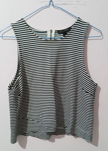 Blusa Banana Republic Blanca Y Negro Talla S