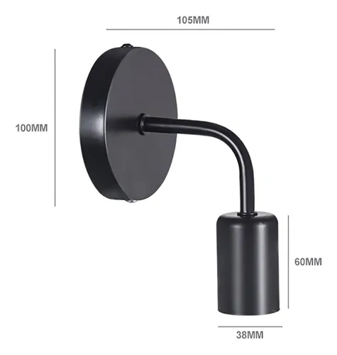 Lampara Aplique De Pared Minimalista Metal Nordico