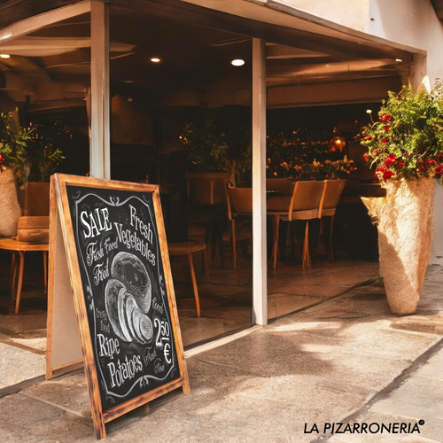 Pizarrón De Gis Para Restaurante En A, Flameado Y Barnizado.