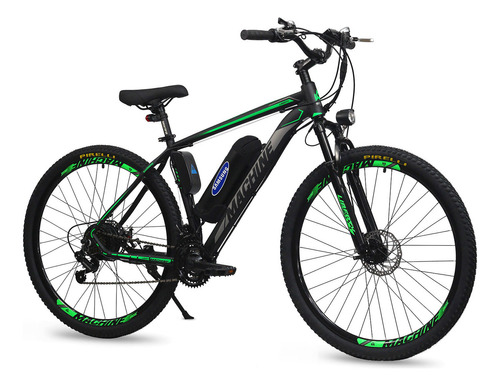 Bicicleta Elétrica  Machine Motors New Liberty Cor Preto/ Verde