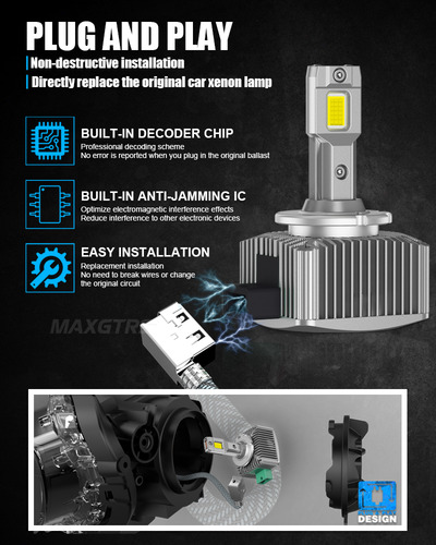 Kit De Faróis Led Hid D1s D2s D4s D5s Turbo Plug And Set
