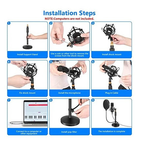 Imagen 5 de 8 de Microfono Para Grabación Podcast, Youtube Neewer Con Soporte