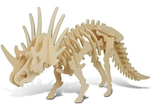 Puzzled Little Styracosaurus 3d Madera Natural Puzzle (36 .