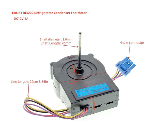 Eau63103202 Motor De Ventilador De Condensador De Refrigerad