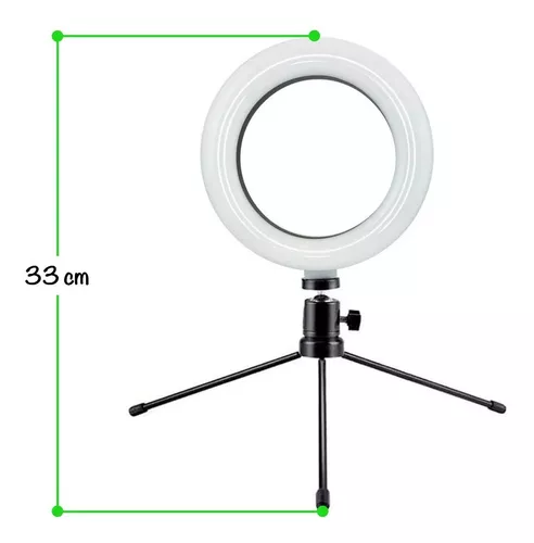 Aro De Luz Led Regulable Con 3 Tipos De Iluminación Y 20 Cm De