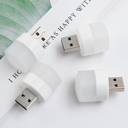 Mini Foco Luz Led Lampara Usb De Noche Computadora 1w 4 Pzs