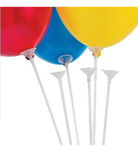 200pcs Popotes Porta Globo Base Burbuja 42cm Fiesta Evento