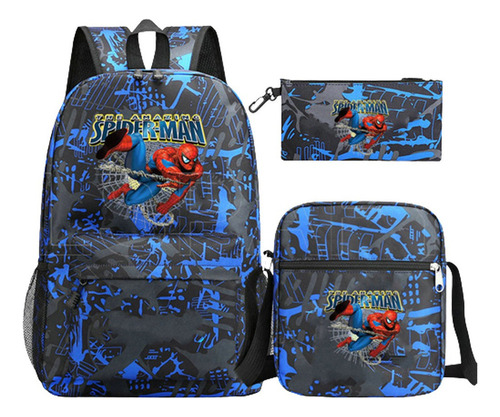 Spiderman 3pcs / Set Mochila For Niños Bolsa De Hombro