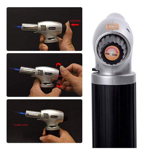 Encendedor Soplete Recargable Para Cocina Flama Regulable