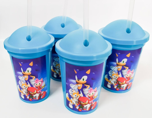 Vasos Plásticos Souvenirs - Sonic (15 Unid)