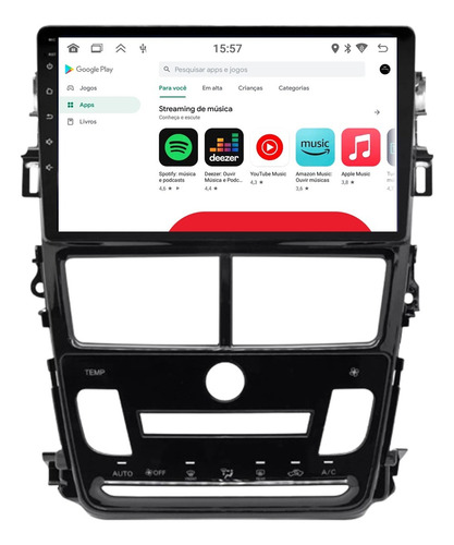 Multimidia Toyota Yaris Ar Digital 9p Android 64gb Carplay