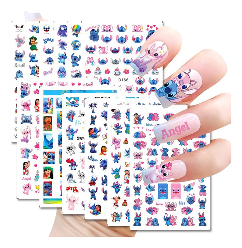 500+ Stikers Stitch Adhesivos Uñas Lilo Stitch Disney