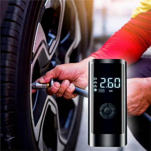 Compresor De Ar Portatil Carro Bicicleta Bola Pump Led