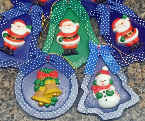 Set 7 Adornos Colgantes De Navidad Para El Arbolito