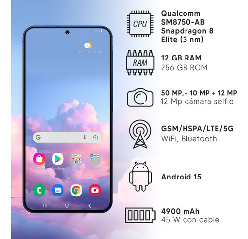Samsung Galaxy S25 Plus 5g Con Doble Sim 256 Gb Azul 12 Gb De Ram