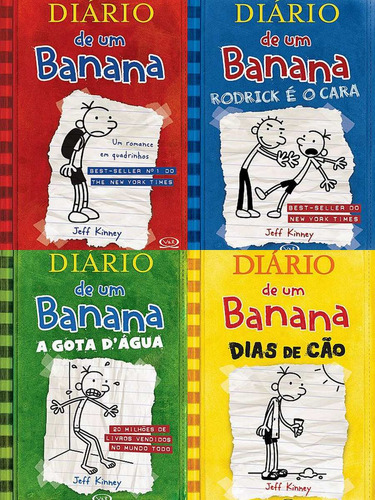 Diário De Um Banana Do Volume 1 Ao 4  - Capa Brochura