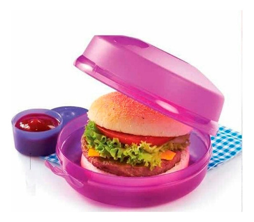 Sandwichera Redonda -con Porta Aderezo Tupperware