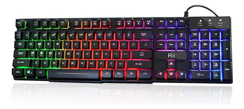 Rii Rk100+ Teclado Juegos Pc Multimedia Con Sensación Con O