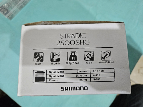 Carrete Spinning Shimano Stradic 2500shg Rel 6.0:1