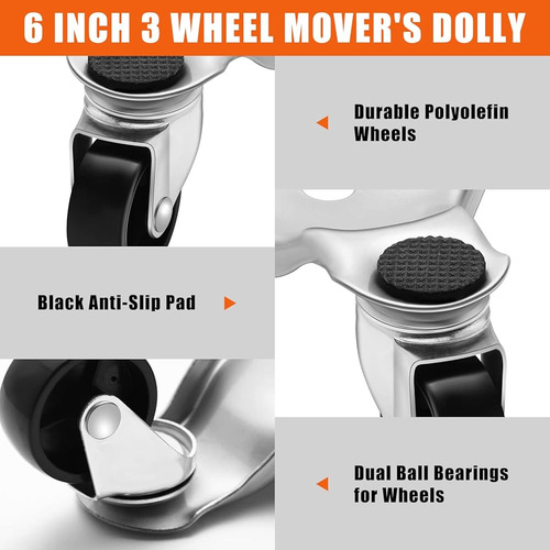 Timtin 12 Piezas Furniture Moving Dolly Set, 3 Ruedas De Ace