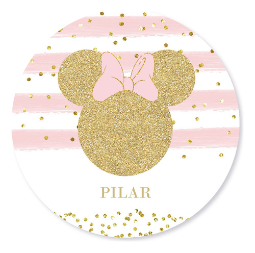 Bunting Banner Circular Digital Imprimible Backdrop Minnie