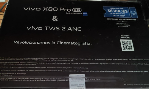 Vivo X80 Pro 5g + Auriculares Vivo Tws Anc Negro (Reacondicionado)