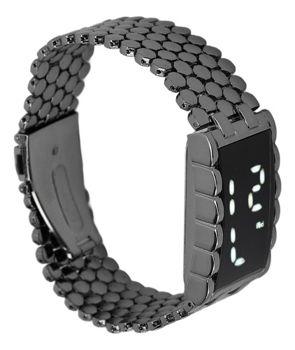 Reloj De Pulsera Led Con Doble Apertura Y Hebilla De Acero I