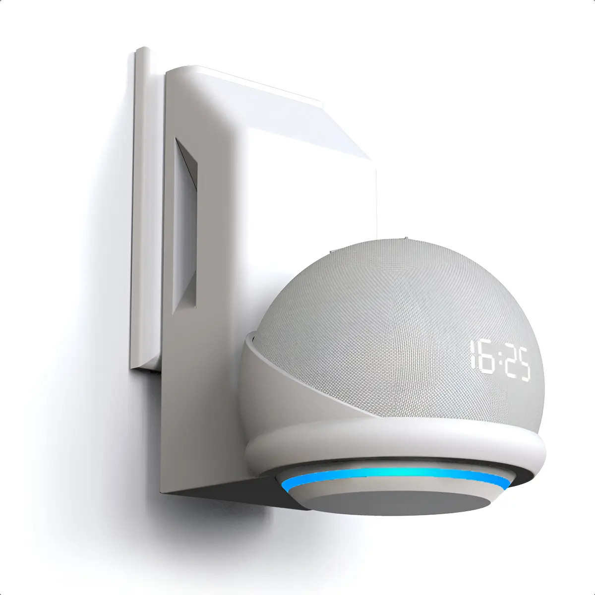 Suporte De Tomada Parede Stand Amazon Alexa Echo Dot 4 Cor Branco no Mercado Livre