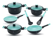 Comprar Juego Batería Cocina Cocinalia Bella 10pzas Ollas Y Sartenes Negro