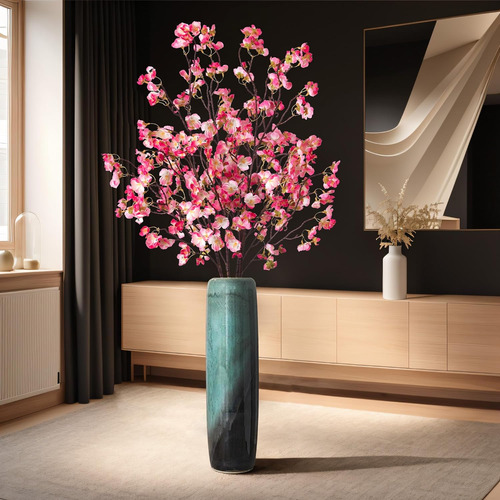 Ramo Flores Artificiales Cerezo Rosa Fuerte