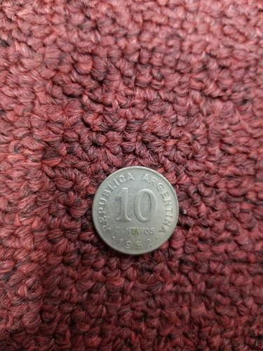 Moneda De Argentina - 10 Centavos - 1952