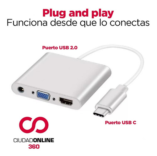 Imagen 6 de 10 de Adaptador Usb A Hdmi Macbook Air Pro Hdmi Pro