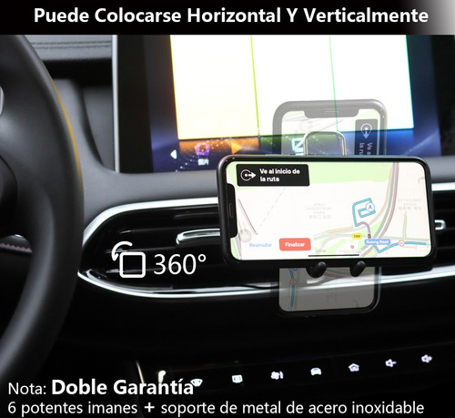 Imagen 5 de 9 de Soporte Magnetico Universal Para Teléfono De Coche, Mejorado