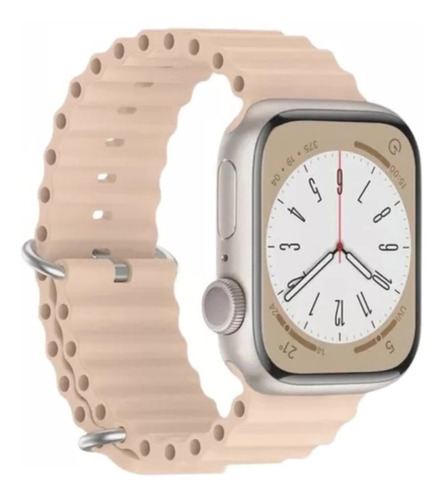 Pulseira Oceano Para Apple Watch Ultra 40 41 42 44 45 49mm Cor Nude Largura 4945