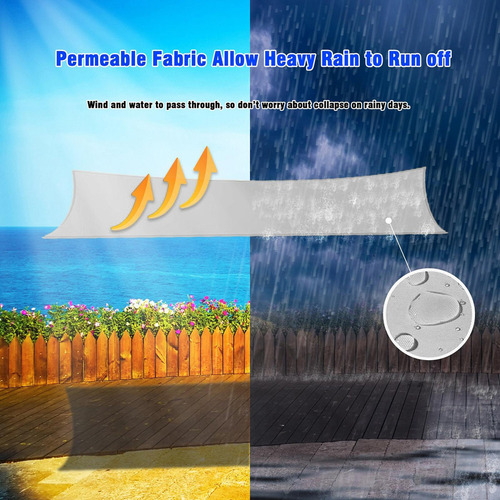 Sun Shade Sail Block Terraza Toldo Protector Solar Toldo