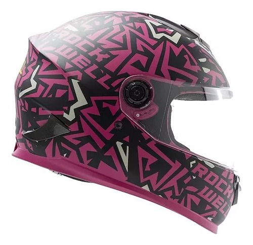 Casco Moto Integral Rockwell 929 Plain Syrah Mate Motovega