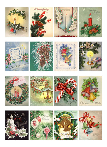 Papel Decoupage 21 Hoja 6 X 8  Decoracion Navidad Vela Flonz