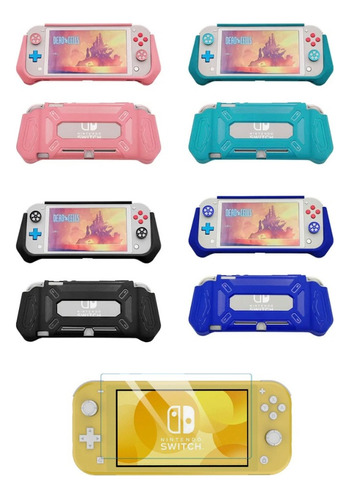 Combo Protector + Vidrio Tem Compatible Nintendo Switch Lite