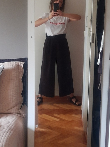 Pantalón Zara Negro Paper Bag Talle Xs Impecable