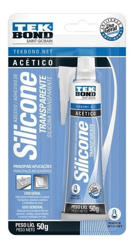 Silicone Acetico Incolor Multiuso 50g Tekbond 22034001202