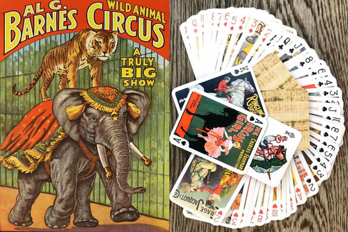 Naipes De Poker Flonzgift Retro Circus Playing Cards (po Npk