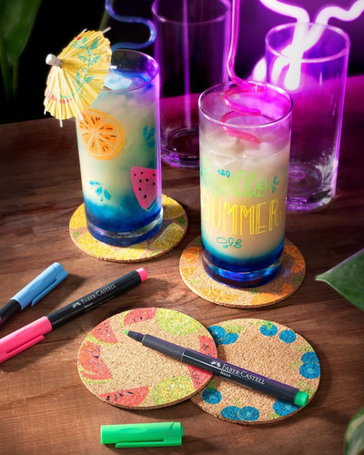 Marcadores Creativos De Faber-castell, 6 Colores Neón: De De