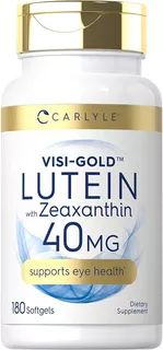 Luteína Y Zeaxantina 40 Mg Carlyle 180 Capsulas Blandas Sabor Neutro
