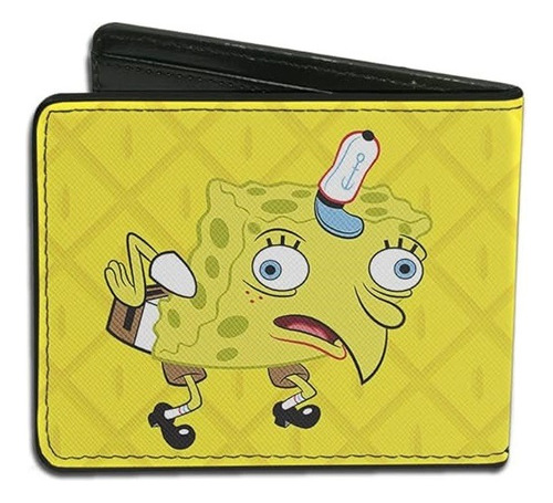 Cartera Bob Esponja Meme Nickelodeon Original Unisex Amarillo