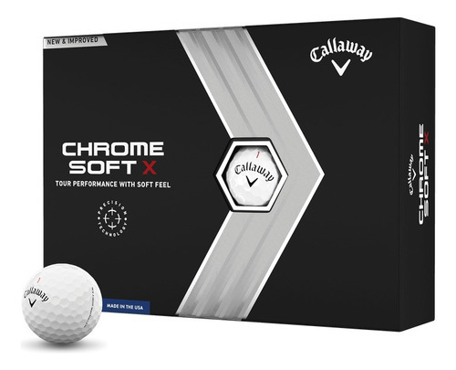Pelotas Golf Callaway Chrome Soft X -cajax12- Bca Color Blanco