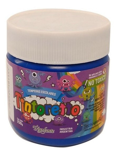 Tempera Azul Marino Pote 250g Tintoretto 0114 Tecnografic